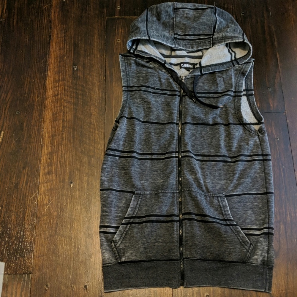 Carbon Vest, Black Zip up